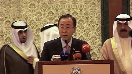 ທ່ານເລຂາທິການໃຫຍ່ ສປຊ ຮຽກຮ້ອງຊີຮີ ປະຕິບັດແຜນການ ສັນຕິພາບໂດຍໄວ.